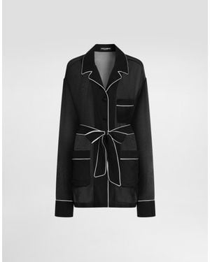 Dolce & Gabbana Chiffon Vanity Shirt - Black