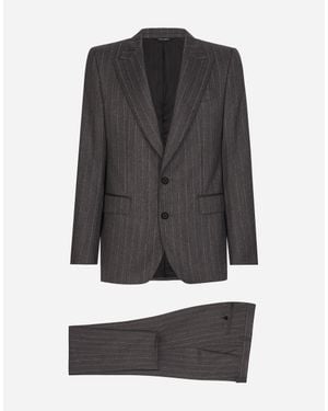 Dolce & Gabbana Single-Breasted Sicilia-Fit Suit - Black