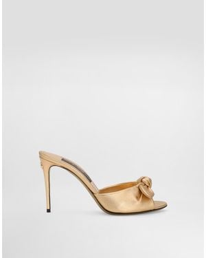 Dolce & Gabbana Mordoré Nappa Leather Sandals - Natural