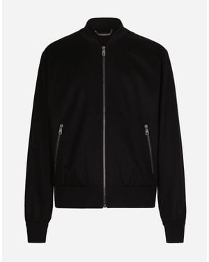 Dolce & Gabbana Cashmere Bomber Jacket - Black
