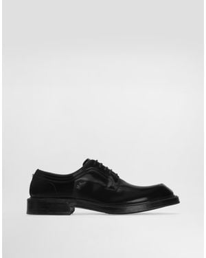 Dolce & Gabbana Calfskin Derby Shoes - White