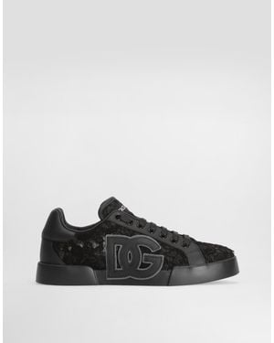 Dolce & Gabbana 'Portofino Light Strobel' Trainers - Black