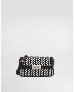 Dolce & Gabbana Marlene Crossbody Minibag With Weave - White