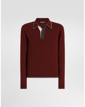 Dolce & Gabbana Wool Polo Shirt - Red