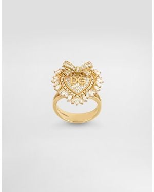 Dolce & Gabbana Devotion Ring 18 Carat And Diamonds - White
