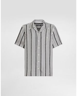 Dolce & Gabbana Silk Shirt With Tie - Multicolour