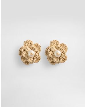 Dolce & Gabbana Flower-Detailing Earrings - Natural