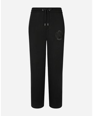 Dolce & Gabbana Wool Jogging Trousers - Black