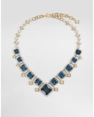 Dolce & Gabbana Eleganza Necklace 18-Carat And, Topazes, And Sapphires - Blue