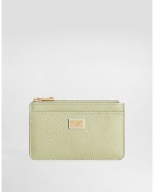 Dolce & Gabbana Dauphine Calfskin Card Holder - Natural