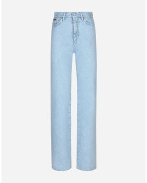 Dolce & Gabbana コットンデニム フレアシーンズ - ブルー