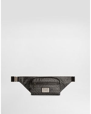 Dolce & Gabbana ウエストポーチ スモール コーティングジャカード - グレー