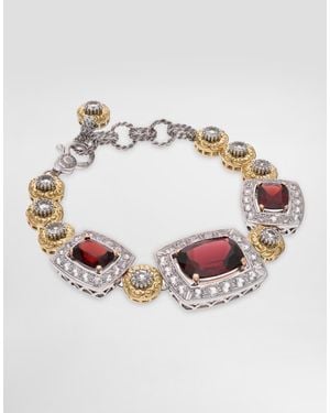 Dolce & Gabbana Eleganza Bracelet 18-Carat And Rose, Garnets, And Sapphires - White