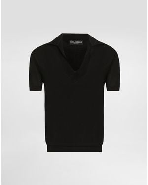 Dolce & Gabbana Polo Shirts - Black