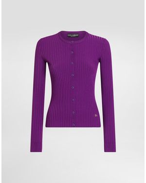 Dolce & Gabbana Viscose Cardigan - Morado