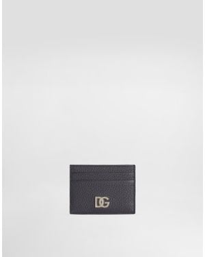 Dolce & Gabbana Tarjetero En Piel De Becerro Con Logo - Blanco
