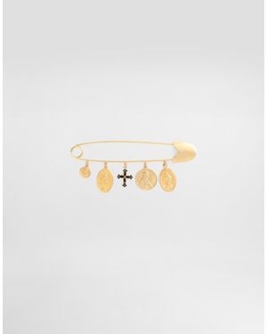 Dolce & Gabbana Nadel Mit Kreuz Und Medaillons - Weiß