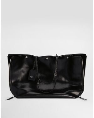 Dolce & Gabbana Atene Calfskin Shopping Bag - Black