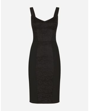 Dolce & Gabbana Corset-Style Midi Dress - Black