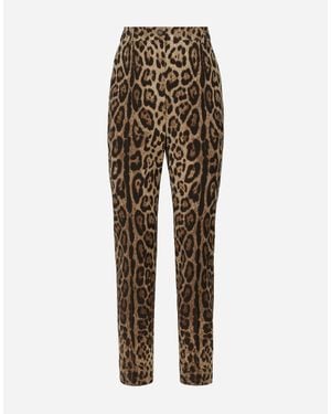 Dolce & Gabbana High-Waisted Trousers - Natural