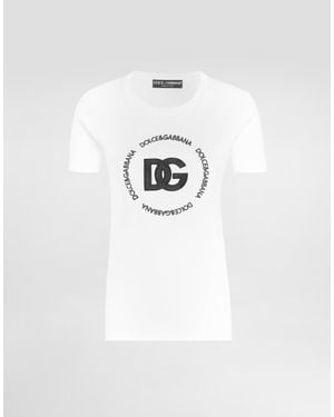 Dolce & Gabbana Cotton Crew-Neck T-Shirt - White