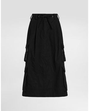Dolce & Gabbana Cotton Cargo Skirt - Black