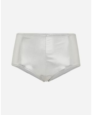 Dolce & Gabbana Foiled Jersey Low-Rise Knickers - White
