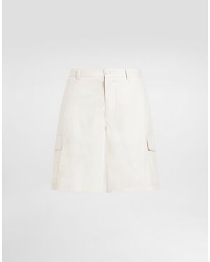 Dolce & Gabbana Cotton Cargo Shorts - White