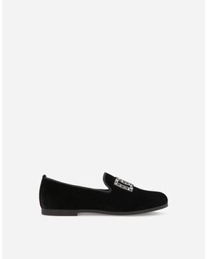 Dolce & Gabbana Slipper De Terciopelo - Blanco