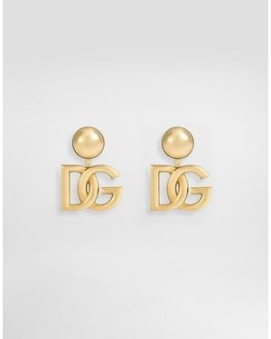 Dolce & Gabbana Pendientes colgantes de logotipo de - Metálico