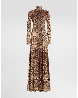 Dolce & Gabbana Leo- Charmeuse Dress - Natural