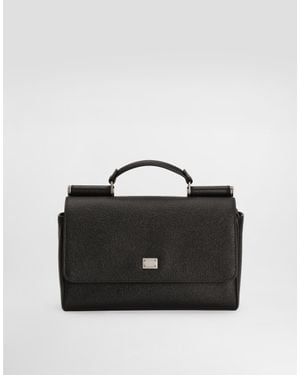 Dolce & Gabbana Calfskin Sicily Bag - Black