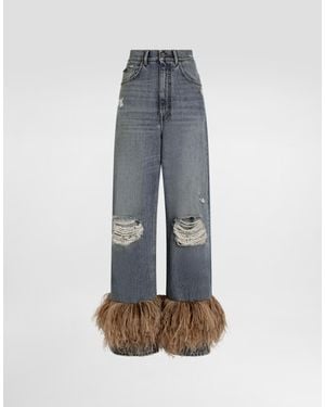 Dolce & Gabbana 5-Pocket Denim Trousers - Blue