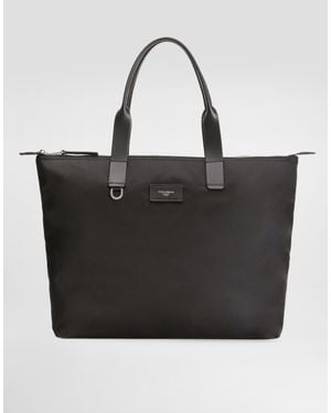 Dolce & Gabbana Shopping Nylon And Smooth Calfskin - Black