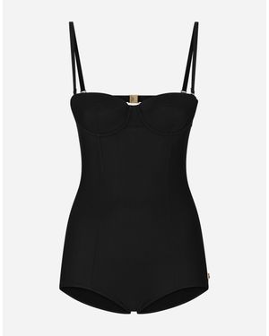 Dolce & Gabbana Costume Intero Balconcino - Nero