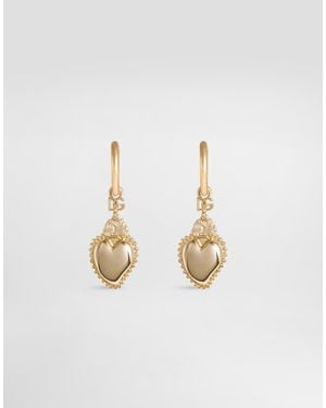 Dolce & Gabbana Pendientes De Corazón - Blanco