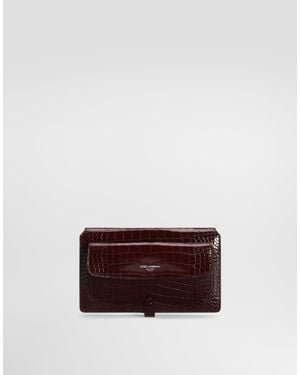 Dolce & Gabbana Alligator Crossbody Minibag - Purple
