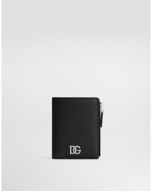 Dolce & Gabbana Portemonnaie Aus Kalbsleder - Weiß