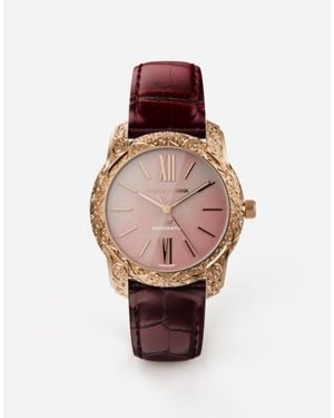 Dolce & Gabbana Dg7 Gattopardo Rose Watch With Mother Of Pearl - Multicolour