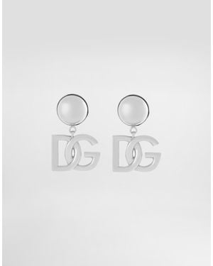 Dolce & Gabbana Ohrclips Mit Dg-Logo - Mehrfarbig