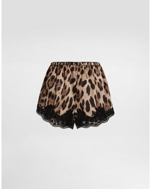 Dolce & Gabbana Leo- Satin Shorts - White