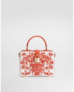 Dolce & Gabbana Majolica Resin Dolce Box Handbag - Red