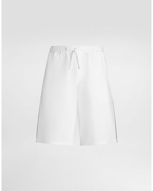 Dolce & Gabbana Cotton Piqué Trousers - White