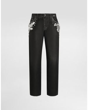 Dolce & Gabbana Denim Trousers - Black
