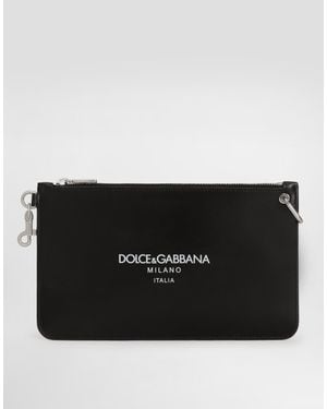 Dolce & Gabbana Calfskin Toiletry Bag - Black