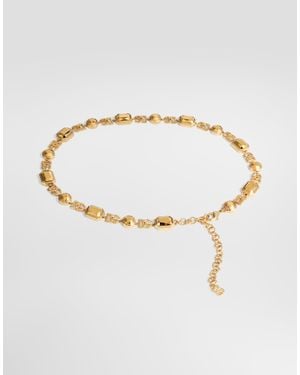 Dolce & Gabbana Belt With Stones - Metallic