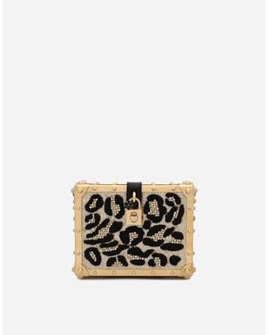 Dolce & Gabbana Satin Dolce Box With Embroidery - White
