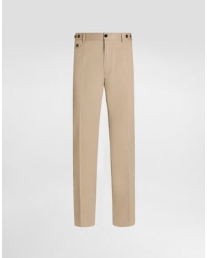 Dolce & Gabbana Buttoned Trousers - Natural