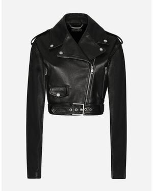 Dolce & Gabbana Leather Jackets - Black