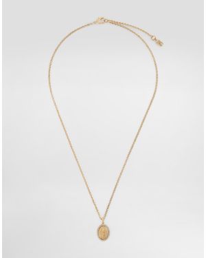 Dolce & Gabbana Necklace With Sacred Image - Weiß